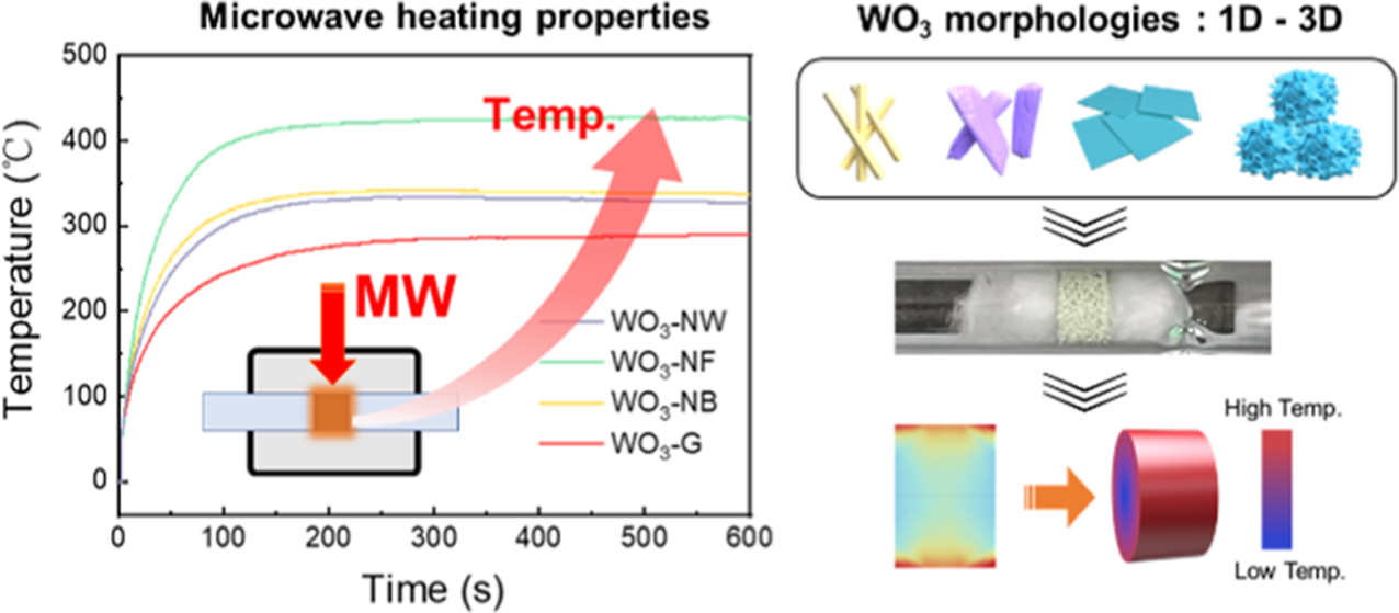 Comparative Evaluation of Microwave Heating Performance across Structurally Diverse Tungsten Oxides — Original graphical abstract